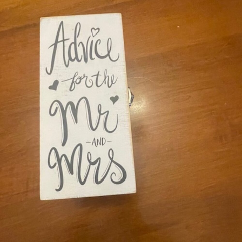 White and Black Advice for the Mr and Mrs Box
